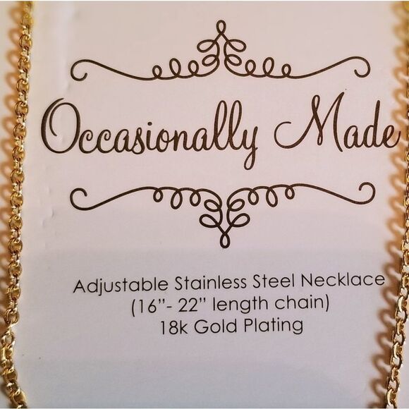 Due in March Engraved Stainless Steel Necklace - Picture 5 of 6